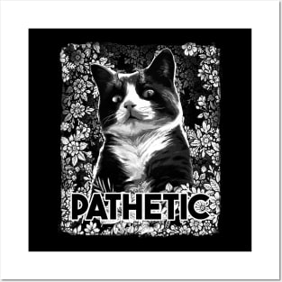 PATHETIC - Funny gothic demon cat Posters and Art